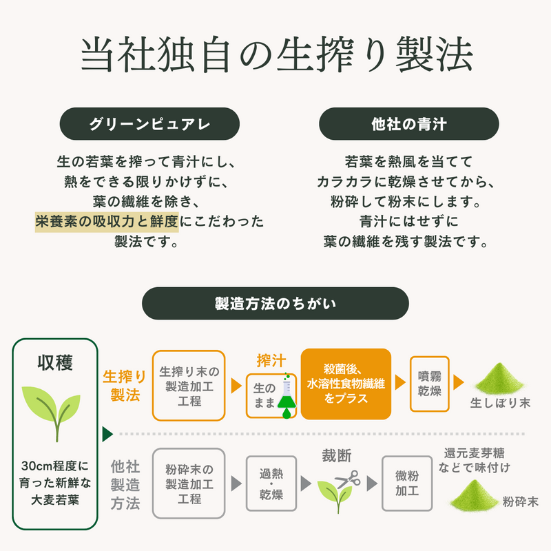 北海道産大麦若葉青汁「グリーンピュアレ」 60包