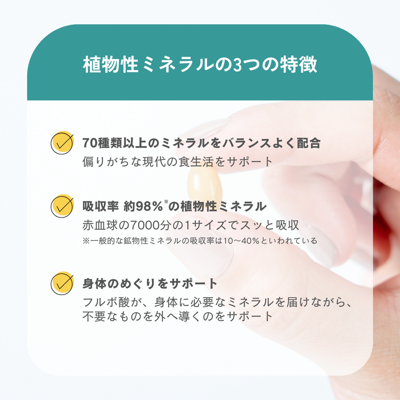【定期便】古代植物由来ミネラルサプリメント　ハイブリットミネラルアイ(粒タイプ)