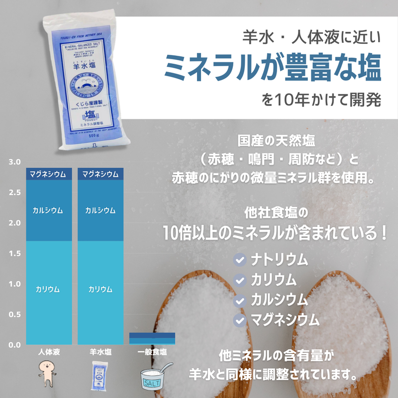泉州塩業「鯨屋」羊水塩 500g